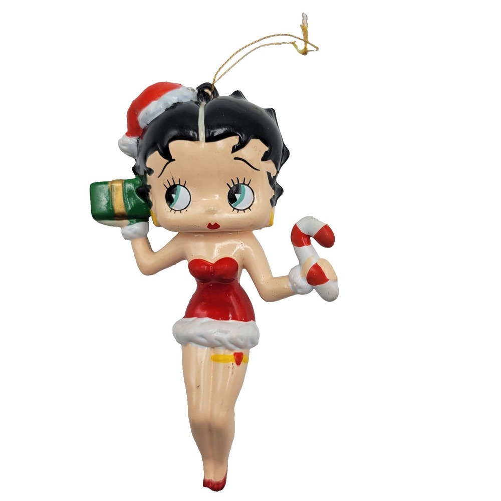 Betty Boop Mrs. Claus Santa Candy Cane Present Christmas Ornament Tree Holiday